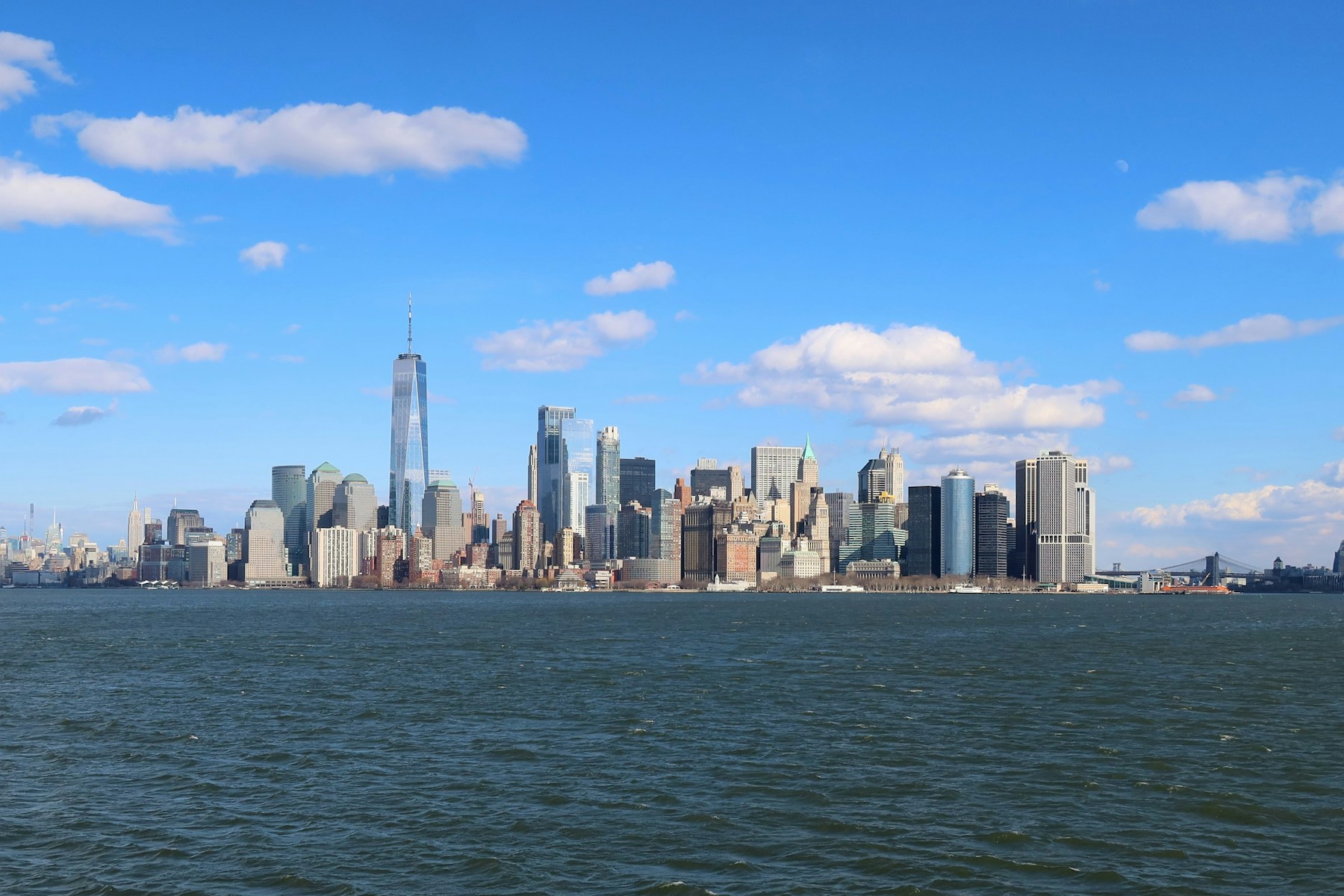 New York City's skyline across the water